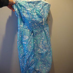Lilly Pulitzer strapless butterfly dress